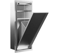 Kanduo HJLKDYM Nicho De Bote De Basura Oculto, Organizador Empotrado De Acero Inoxidable for Baño, Papelera Montada En La Pared A Prueba De Agua