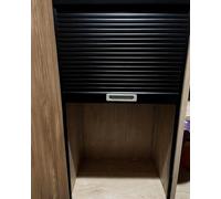 Kanduo Kit de arco para puerta Concertina Door，Replacement Tambour Door Kitchen Cabinet Kit， Pull Down Folding Panel for Cupboard Garage Wardrobe(40x50cm/16x20in)