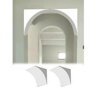 Kanduo Kit de arco para puerta Juego de 2 molduras de arco de medio punto, aptas for salones, pasillos y paneles de yeso interiores (23x23x23cm)