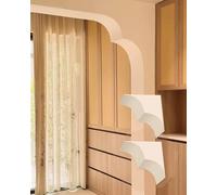 Kanduo Kit de arco para puerta Juego de 2 molduras de arco for puertas comerciales, juegos de arcos de marco de puerta, diseño curvo, molduras de puerta de cafetería(35 * 35 * 21cm)