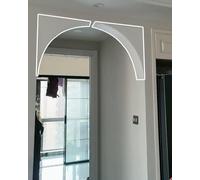 Kanduo Kit de arco para puerta Juego de arco de porche de 2 piezas, moldura de arco semicircular de espuma, arco interior y de pasillo blanco (31x31x31cm)