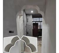 Kanduo Kit de arco para puerta Juego de molduras de arco de medio punto de cartón-yeso, 2 piezas, pintables, for salones, pasillos e interiores(7.8x7.8x7.8"(20x20x20cm))