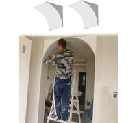 Kanduo Kit de arco para puerta Kit de arco de puerta de esquina semicircular de 2 piezas, molduras de arco de puerta semicirculares, pintables (50x50x50 cm)