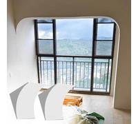 Kanduo Kit de arco para puerta Kit de arco de puerta redondeado de cartón yeso, molduras de puerta de arco falso, pintable, fácil de instalar, 2 piezas(11.4x11.4x11.4"(29x29x29cm))