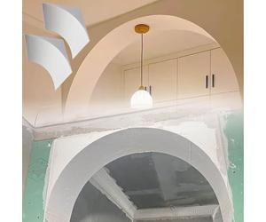 Kanduo Kit de arco para puerta Moldura de puerta arqueada (blanca), 2 piezas, semicircular, for bordes de marcos de puertas, uso interior(38x38x38cm/15x15x15")