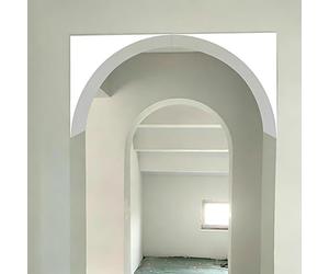 Kanduo Kit de arco para puerta Molduras de puerta arqueadas, diseño semicircular, pintables, for decoración del hogar y de interiores, juego de 2(18x18x18cm/7.1x7.1x7.1")