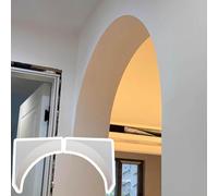 Kanduo Kit de arco para puerta Molduras decorativas arqueadas de 2 piezas for puertas redondeadas, soportes de yeso, adecuados for esquinas de paredes y puertas(11.4x11.4x11.4"(29x29x29cm))