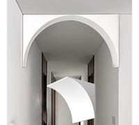 Kanduo Kit de arco para puerta Molduras decorativas de arco de puerta semicirculares, material de espuma preformado que se puede pintar, fácil de instalar, 2 piezas(32x32x32cm/12.6x12.6x12.6")