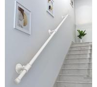 Kanduo Kit de reposapiés para barra Barandilla de escalera blanca for interior/exterior, barandilla montada en la pared, soporte for pies, barandilla de seguridad for decoración del hogar