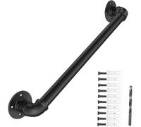 Kanduo Kit de reposapiés para barra Pasamanos de metal industrial for escaleras, barandilla de tubo antideslizante con soporte de pared for uso interior y exterior