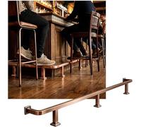 Kanduo Kit de reposapiés para barra Riel de pie de barra de acero inoxidable cepillado, kit de reposapiés de barra de montaje en pared for barras domésticas y comerciales(Rose Gold,1.8M/5.91FT)