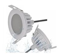 KAnduo Lote de 10 focos LED 2,5 pulgadas, CA 85-265/12 V/24 V/220 V/110 V, RGBW, 6 W/7 W/9 W, sin parpadeo, regulables, IP65, impermeables, for exteriores(RGB (Red Green Blue),7w 110v)