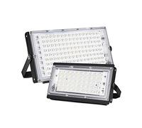 KAnduo Luces de paisaje 4 piezas AC220V 50/100/150W Reflector LED Focos Iluminación exterior Proyector Exterior Farola Jardín(50W,Cold White)