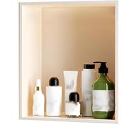 Kanduo Nicho de Acero Inoxidable, no se requieren Azulejos, nichos con estantes, nichos de Almacenamiento for baños, for Salas de Estar, cocinas, áreas públicas(Bianco,32x32cm)