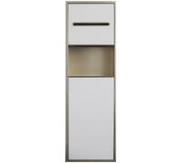 Kanduo Nicho de baño de Acero Inoxidable con portarrollos Empotrado y Bote de Basura: Perfecto for Guardar cepillos de baño.(Pagne Frame)