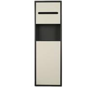 Kanduo Nicho de baño de Acero Inoxidable con portarrollos Empotrado y Bote de Basura: Perfecto for Guardar cepillos de baño.(Gray Frame)