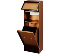 Kanduo Nicho de baño Oculto de Acero Inoxidable, Papel higiénico Empotrado, Soporte con gabinete de Almacenamiento, Soporte for escobilla de baño Adecuado(D)