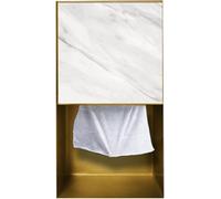 Kanduo Nicho de Ducha de Acero Inoxidable, Almacenamiento Empotrado for baño, cubículos insertables, Carrito for champú, Estante Empotrado(Gold)
