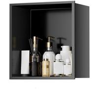 Kanduo Nicho de Ducha de Acero Inoxidable - Estante de Pared Empotrado for Almacenamiento en el baño - No Necesita Azulejos, fácil instalación(Nero)