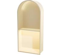 Kanduo Nicho de Ducha de Acero Inoxidable, No se Necesitan Azulejos, nicho arqueado, partición de Doble/Triple Capa, Estante de Ducha Empotrado arqueado con LED(Bianco,62x28x15cm)