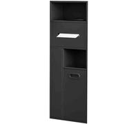 Kanduo Nicho de Ducha de Acero Inoxidable, Soporte Empotrado for Papel higiénico, nicho for Bote de Basura, for hoteles y Lugares públicos(Nero,30x78cm)