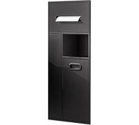 Kanduo Nicho Empotrado de Acero Inoxidable, Soporte for Cubo de Basura de Papel higiénico, Estante de Ducha Organizador, Soporte for Rollo de Papel(30x65cm)