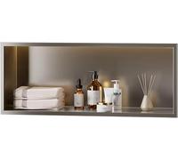 Kanduo Nicho Horizontal de Acero Inoxidable, for estantes de baño, Sala de Estar, jardín, Sala de Estar(Grigio)