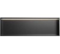 Kanduo Nicho Negro de Acero Inoxidable, con LED, no Requiere Azulejos, nicho Empotrado con Acabado metálico(Nero,72x32x12.5cm)