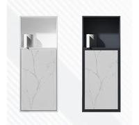 Kanduo Nichos de Acero Inoxidable, gabinetes de Almacenamiento empotrados for Cuarto de baño con Ducha, Cajas de Almacenamiento de artículos de tocador Diarios(Nero)