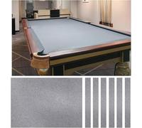 Kanduo Paño para Billar Mantel Chino for Mesa de Billar de 8 Bolas, Fieltro de Colores for Mesa de Billar, Incluye 6 Tiras de Tela, Mezcla de Lana(Grigio)