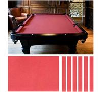 Kanduo Paño para Billar Mantel Chino for Mesa de Billar de 8 Bolas, Fieltro de Colores for Mesa de Billar, Incluye 6 Tiras de Tela, Mezcla de Lana(Pink)