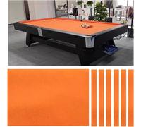 Kanduo Paño para Billar Mantel de Billar Negro de 8 Bolas Estilo Chino, Incluye 6 Tiras de Tela, for hogar, Club, Bar y Juegos Deportivos(Orange)