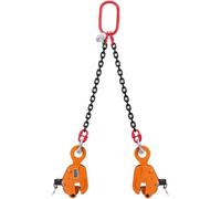 Kanduo Pinza elevadora Abrazadera de placa vertical con cadena, abrazadera de elevación de placa de 1 tonelada, equipo de elevación for manipulación de acero de alta resistencia(1.5M)