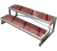 Kanduo Plataforma escénica portátil Escaleras de coro portátiles de dos niveles, escenario de concierto de fácil montaje, for todo tipo de eventos y actuaciones