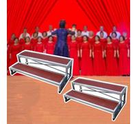 Kanduo Plataforma escénica portátil Escalones de coro antideslizantes, tarimas for coros, for escenarios for escuelas, iglesias, actuaciones grupos y eventos