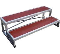 Kanduo Plataforma escénica portátil Escalones De Coro Desmontables, Plataforma De Escenario De Dos Niveles, Fabricados En Madera Contrachapada Y Acero, Ideales for Conciertos Y Entregas De Premios