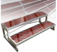 Kanduo Plataforma escénica portátil Escalones de escenario portátiles plegables, adecuados for actuaciones, eventos, fotografías grupales y uso en podios.(Ordinary,2Tiers)