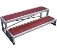 Kanduo Plataforma escénica portátil Plataformas escalonadas, adecuadas for actuaciones y discursos; Robusto y portátil, ideal for escuelas y diversos eventos.(2Tier)