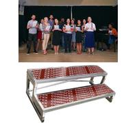 Kanduo Plataforma escénica portátil Soporte de coro portátil, una plataforma móvil for coros, eventos grupales, bodas y actuaciones.(2 Level)