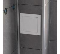 Kanduo Puerta de acceso de plomería Panel de acceso a ducha de baño for pared de azulejos,Cubierta de puerta de acceso impermeable,Placa de cubierta de techo con pestillo táctil(200x200mm/7.8x7.8in)