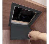 Kanduo Puerta de acceso de plomería Panel de acceso a techo o pared,Puerta de inspección,Trampilla de acceso magnética for ático,Placa de cubierta de pared for abrir(Nero,350x350mm/13.7x13.7in)