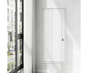Kanduo Puerta de acceso de plomería Panel de acceso Panel de puerta de acceso de metal blanco con cerraduras de llaves, panel de acceso de aire acondicionado puerta insonorizada(40x71cm/16x28in)