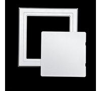 Kanduo Puerta de acceso de plomería Panel de acceso Puerta autoadhesiva del panel de acceso de pared for ducha, oculta la cubierta del orificio del medidor eléctrico(Silver,250x250mm/9.8x9.8in)