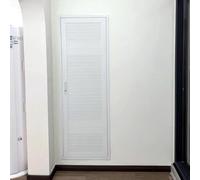 Kanduo Puerta de acceso de plomería Panel de acceso Puerta de acceso al ático con persianas y cerradura Manija, puerta de panel de acceso de paneles de yeso de aluminio(Bianco,300x600mm/11.8x23.6in)