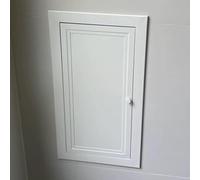 Kanduo Puerta de acceso de plomería Puerta de panel de acceso con manija con cerradura, cubierta de orificio de reparación blanca pequeña for techo, pared y techo. paneles de yeso(20x15cm/7.8x6in)