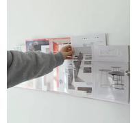 Kanduo Revistero Independiente Revistero acrílico montado en la Pared for decoración de Dormitorio, Estante exhibición folletos, Organizador Que Ahorra Espacio Soporte de Suelo(70cm(27 1/2"))