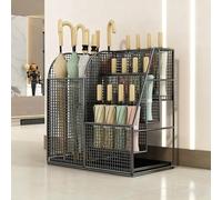 KanDuo Soporte for paraguas de pasillo, soporte metal independiente varios niveles gran capacidad, con base extraíble, adecuado for hogares, hoteles y escuelas(Black)