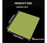 Kanduo Tablero de poliuretano PU de 500 mm x 500 mm, grosor de 1 mm a 10 mm, for bricolaje y construcción, paquete de 2(1.5mm)