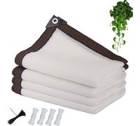 KAnduo Tela Sombra Exterior 5x5 5x6 5x8 5x10m Tela De Sombra for Plantas Red De Sombra De JardíN, Malla Sombreadora con Ojales For Plantas Planta Jardín(2X6m)