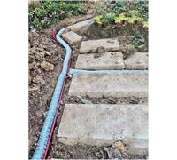 Kanduo Tubo de drenaje francés perforado Tubos de drenaje flexibles perforados corrugados, tubos subterráneo, for patios, césped y áreas al aire libre,15m